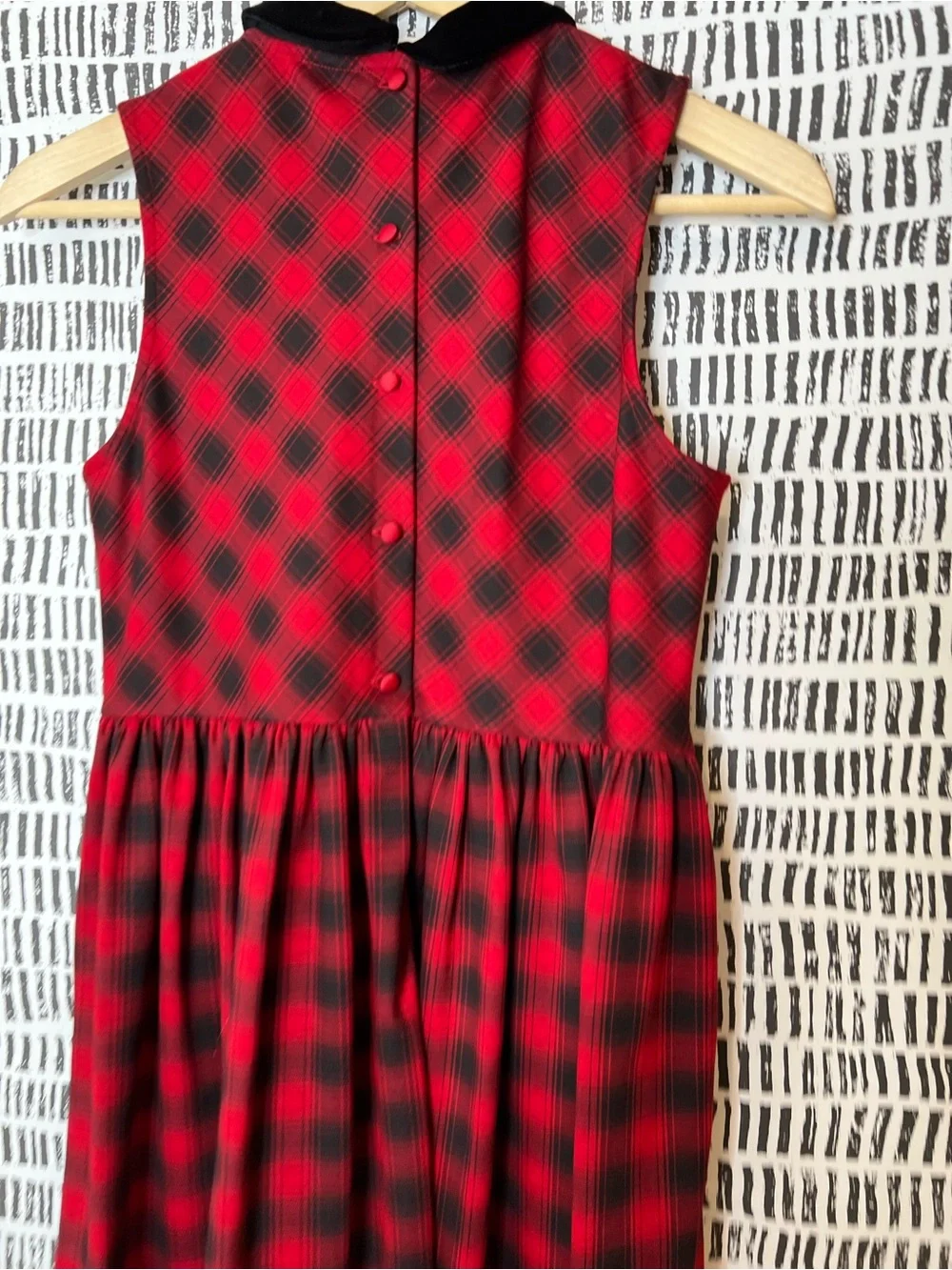 Polo Ralph Lauren red and black plaid sleeveless holiday Christmas dress